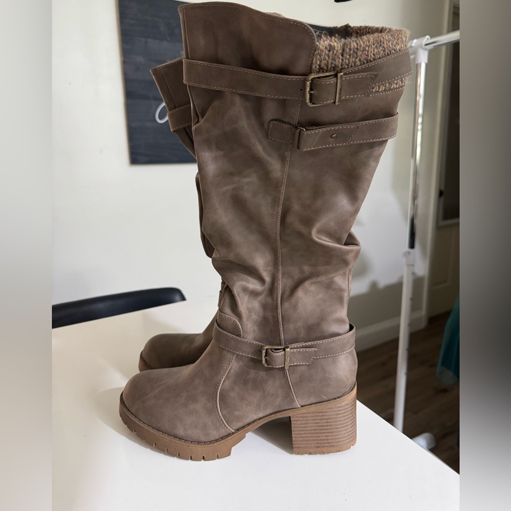 Brown Heeled Boots from JellyPop.  New ,Never Worn